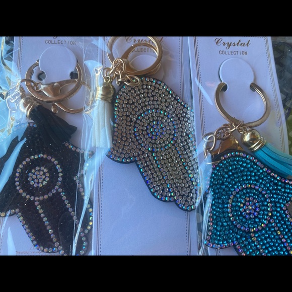 Hamsa Hand bling key chain! NEW! - Picture 3 of 3